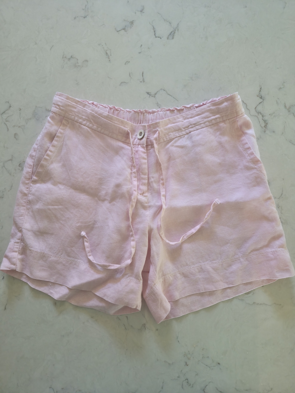 TOMMY BAHAMA Light Pink Womans Linen Drawstring Shorts Sz Xs  NEW